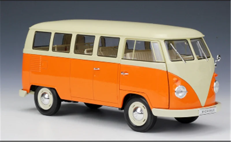 Коллекция 1:18 Масштаб 24 см T1 автобус фургон модель автомобиля литой Сплав Классический Автомобиль Моделирование автомобиля дисплей для детей и взрослых