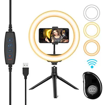 

10.2" LED Selfie Ring Light with Stand, Desk Makeup Ring Light with Phone Holder for iPhone/YouTube/Live Stream/Photography
