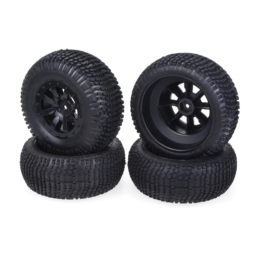 

4PCS LRP Short Course RC Truck Tires & Wheels Truck Tires Set 12mm Hub Hex For Traxxasfor Slash for HPI for VKAR