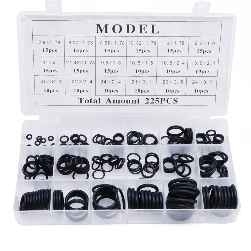 Nuovo 225X Guarnizione O-Ring R22 R134A Aria Condizionata O-Ring Assortimento Rondella Di Gomma
