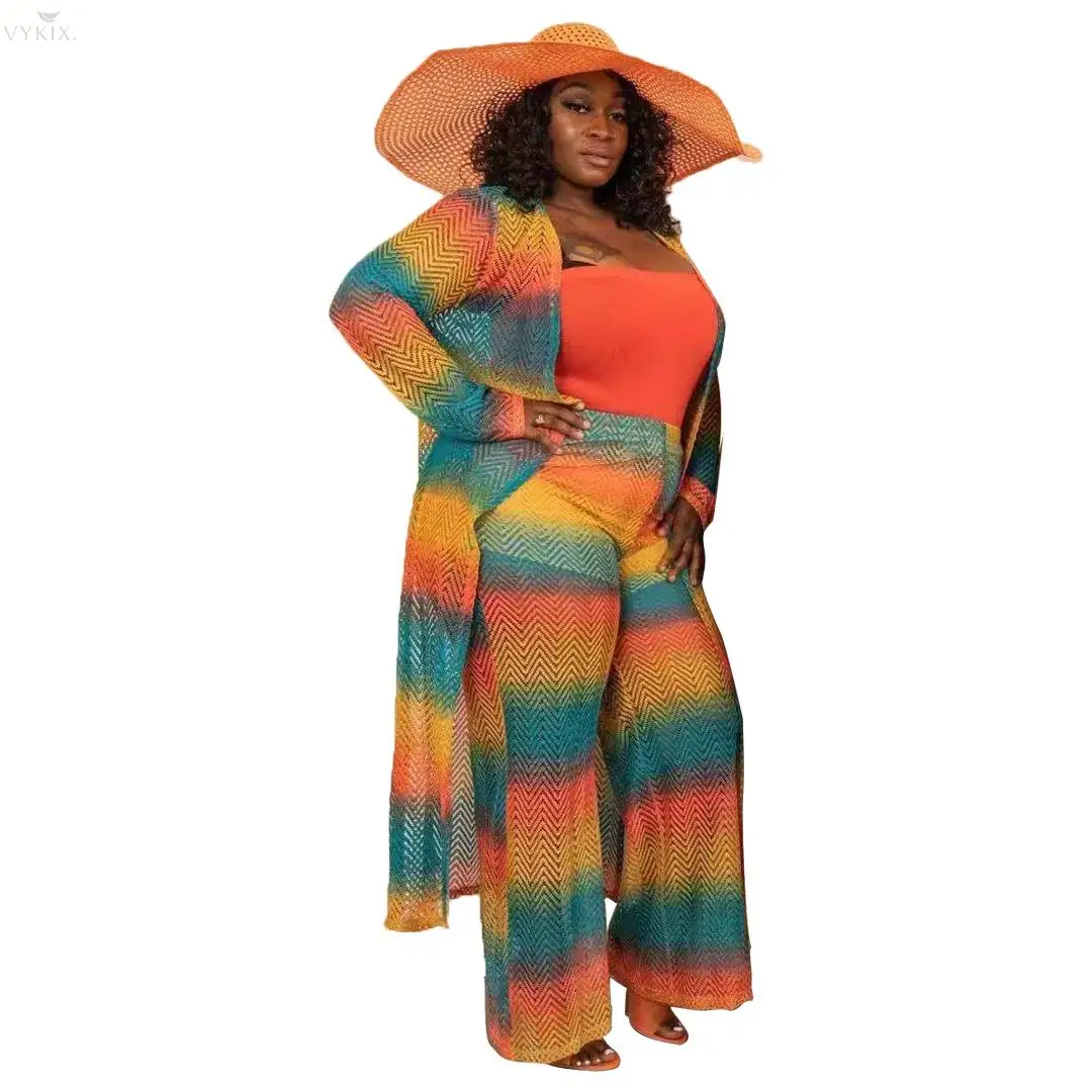 

Autumn Winter Tracksuit Women Set Long Sleeve Long Coat Loose Pants Suit Tie Dye Fashion Casual Two Piece Set Suit Plus Size