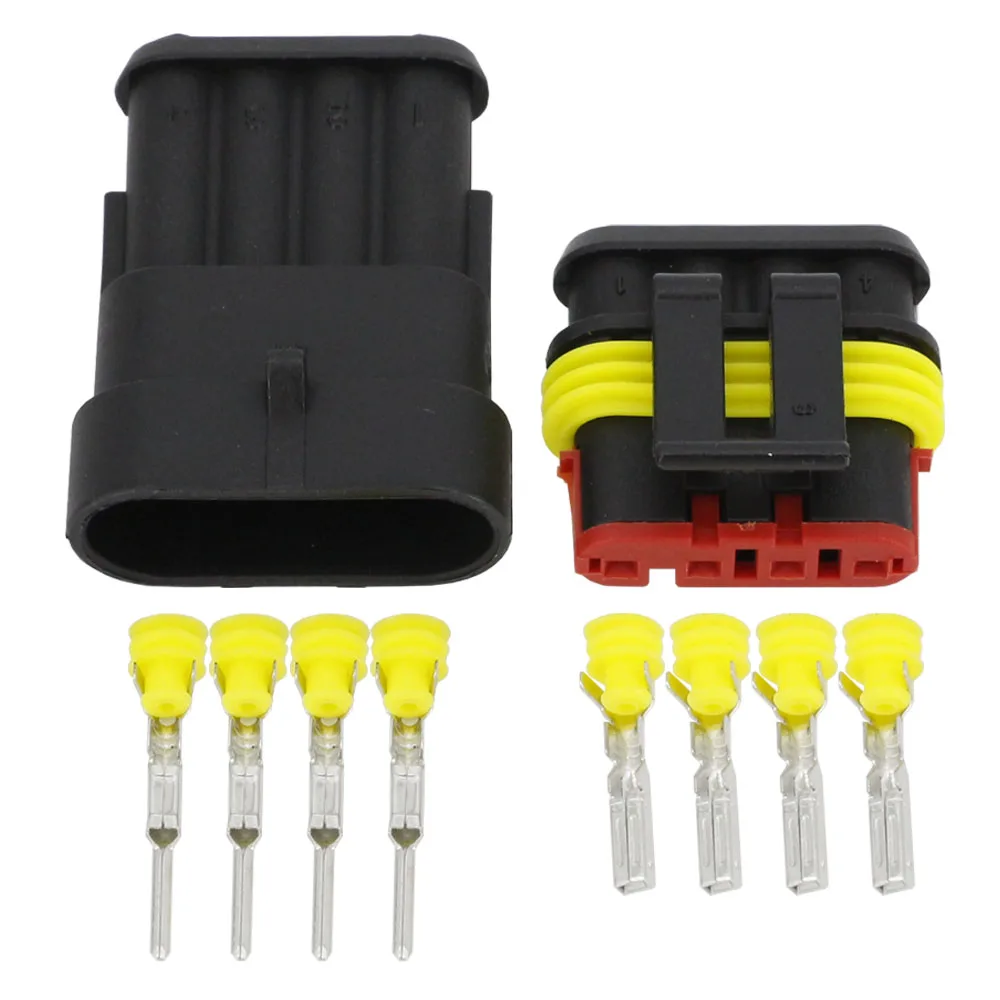 5 комплектов 4 Pin AMP 1 разъемы водонепроницаемый электрический провод разъем DJ7041 1.5