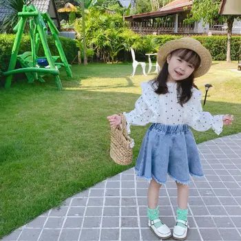 

2020 New Wholesale Baby Girls Dots Shirt Spring Fashion Kids Girls Blouse 1-6 Years