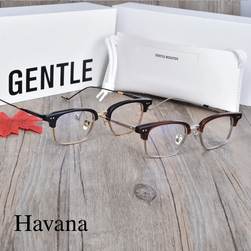 

2020 new fashion titanium alloy Eyeglasses frames men Havana Women Men Eyewear Frames For Reading Myopia Prescription lens