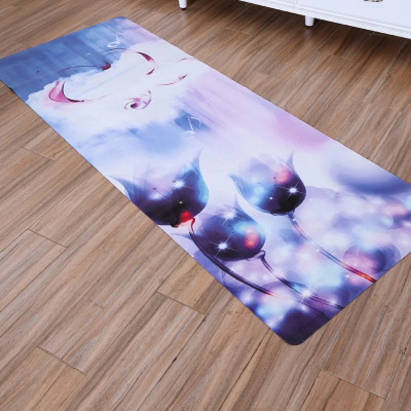 

183*68CM Flamingo print Suede Non-slip Yoga Mat Pilates Fitness Exercise Mat Fitness and Fitness