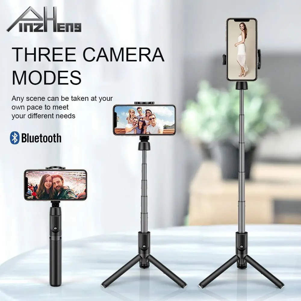 PINZHENG Беспроводная Bluetooth селфи палка мини штатив монопод для iPhone/huawei/Xiaomi выдвижной