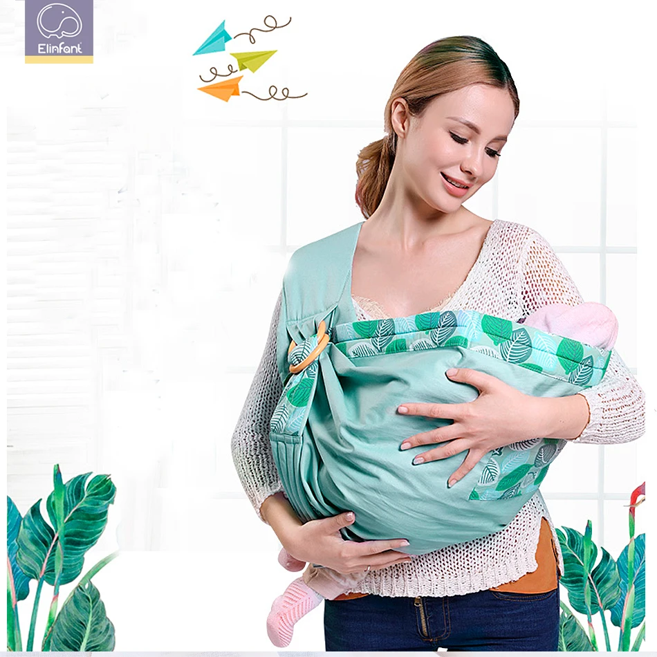 Elinfant слинг-кенгуру для новорожденных, мягкая дышащая накидка для младенцев, удобный чехол для кормления 0-36 месяцев