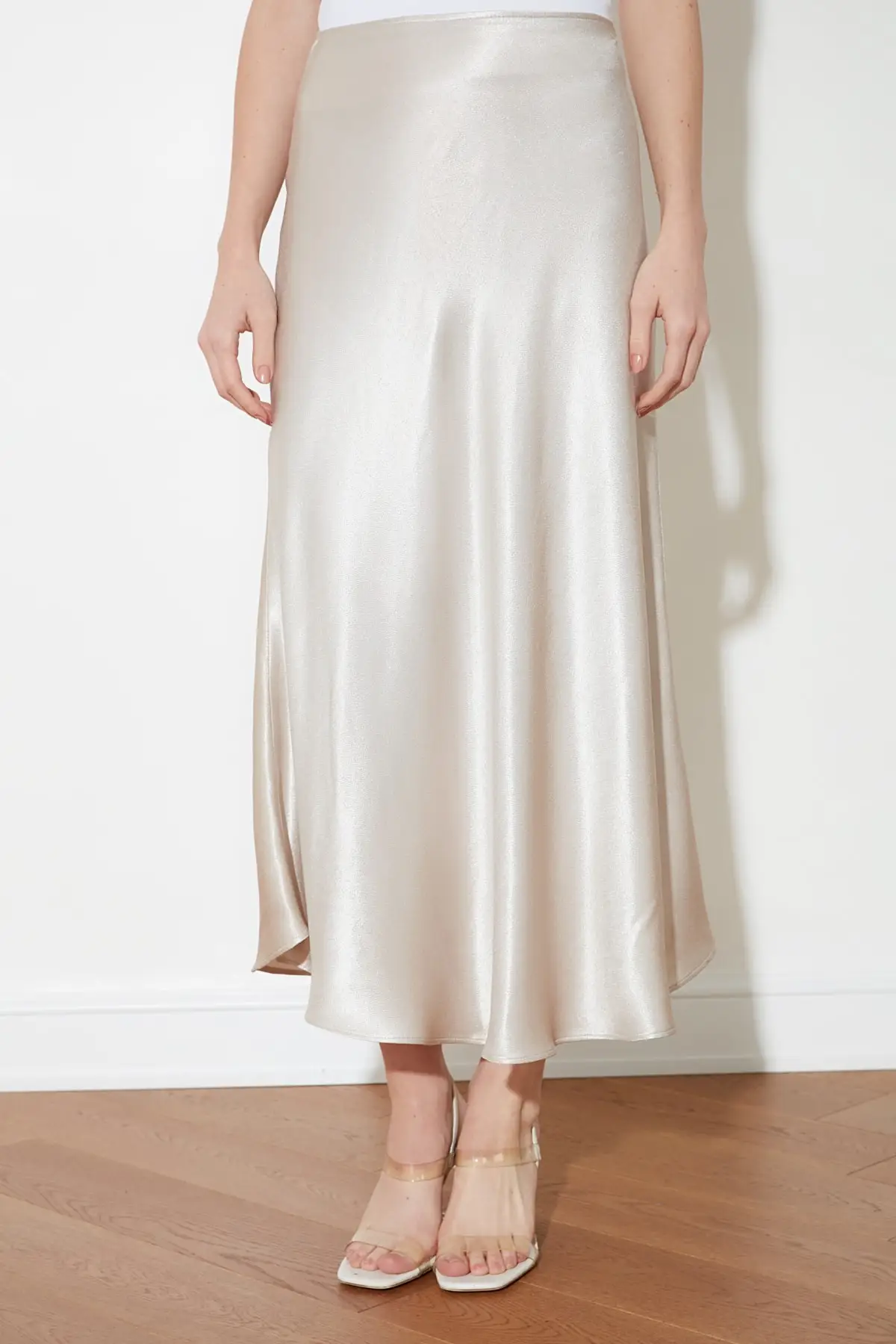 Trendyol Satin Midi Skirt TWOAW21ET0223 юбка faldas юбка с высокой талией faldas largas юбка летняя jupe longue femme 2021 Fashion Trendyol Satin Midi Skirt TWOAW21ET0223 юбка faldas юбка с высокой талией faldas largas юбка летняя jupe longue femme 2021 Fashion