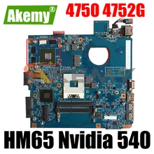 AKEMY JE40 HR MB 10267-4 48.4IQ01! 041 para acer aspire 4750 a 4752G de la placa base HM65 Nvidia 540