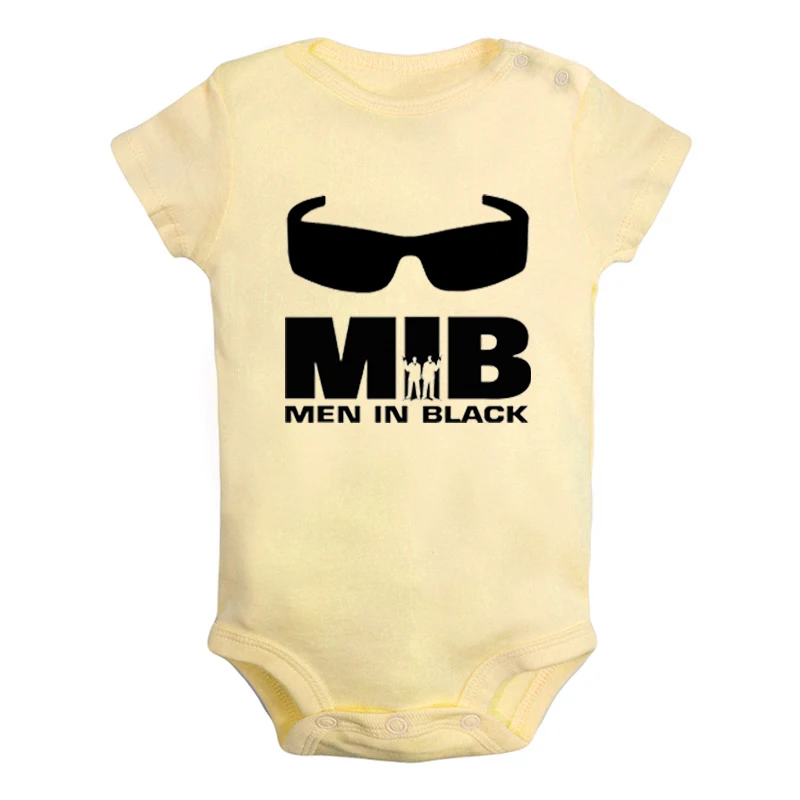 JcBaby910YD Одежда для новорожденных мальчиков и девочек черного цвета с рисунком из мультфильма «МИБ», «пять вокруг», «синий v» спортивный костюм с принтом, боди для младенцев, одежда - Цвет: JcBaby910YD