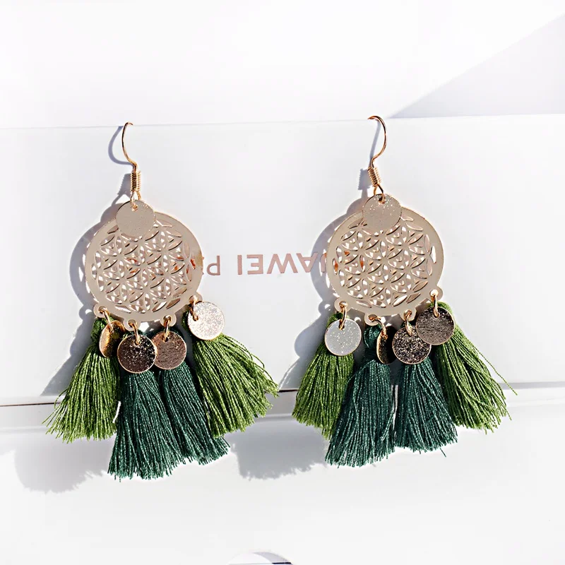 Женские серьги с бахромой 10 цветов|tassel drop earrings|tassel earringsdrop tassel earrings |