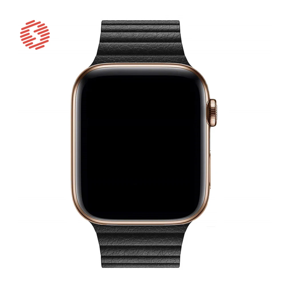 Кожаный ремешок ShengOne для Apple Watch Series 5, 4, 40 мм, 44 мм, кожаный магнитный ремешок, браслет для Apple 3, 2, 1, 38 мм, 42 мм