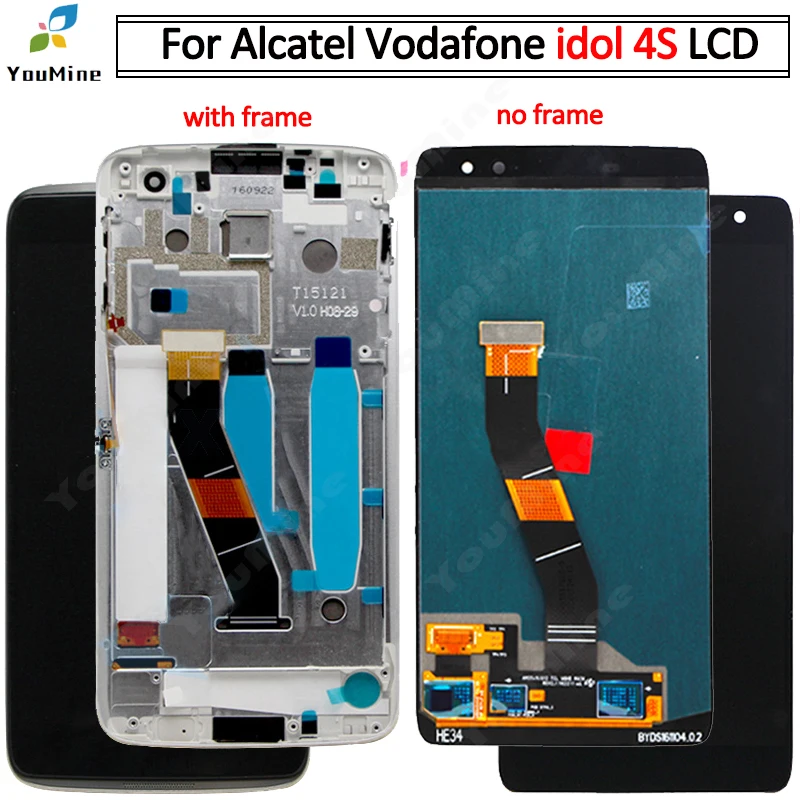 

5.5" For Alcatel Idol 4S Lcd Display Touch Screen Assembly Replacement Repair Parts For Alcatel Idol 4S OT6070 6070k 6070y