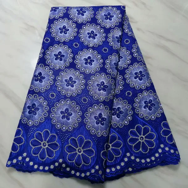 royal blue Бордовая Белая французская кружевная ткань с камнями Высокое качество африканская кружевная вышивка нигерийская кружевная ткань для одежды - Цвет: royal blue
