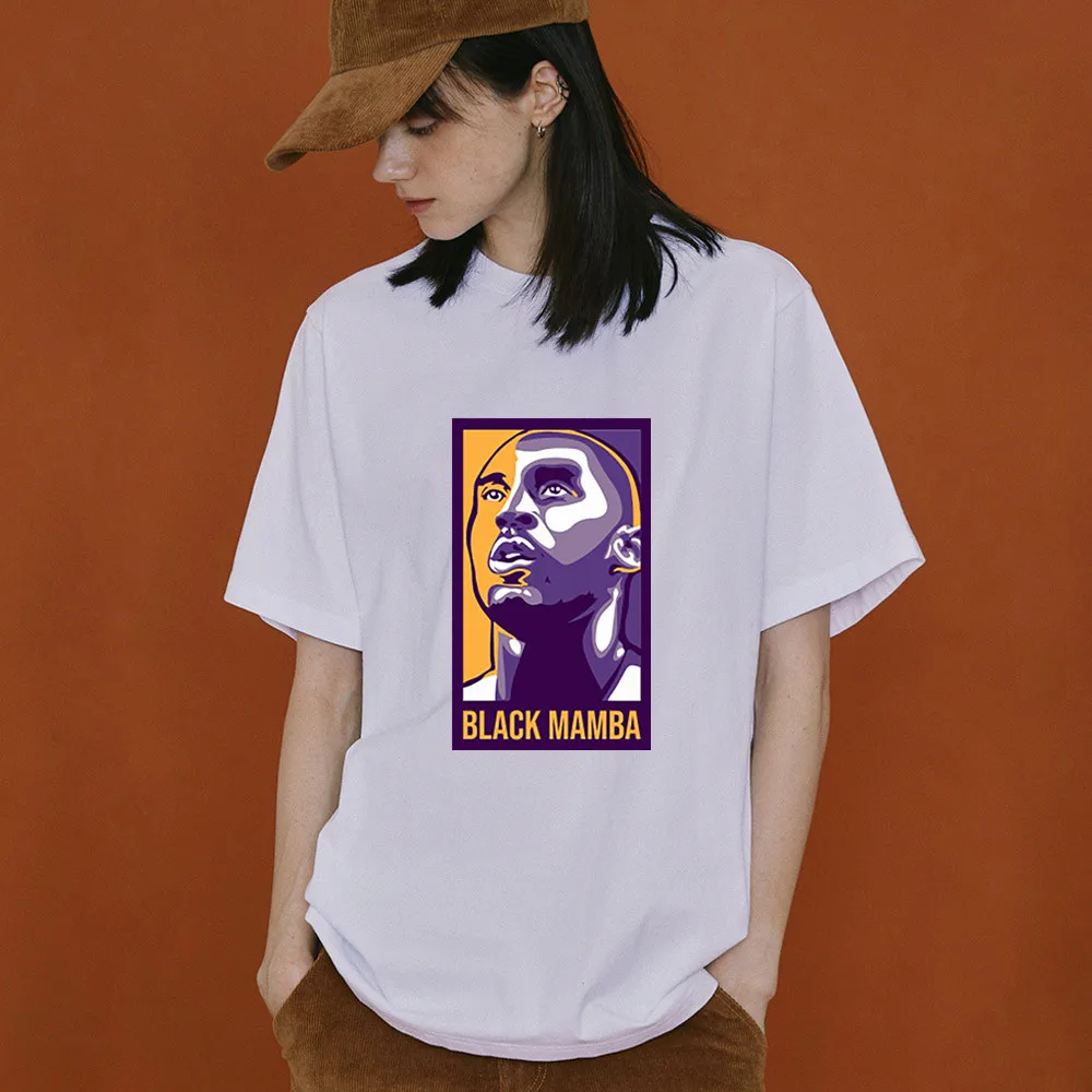 

2020 Kobe Bryant GIGI Black Mamba T-shirts Cotton Short sleeved O neck T Shirt Loose Tops WOMEN Tee I WILL BE Back jersey tshirt
