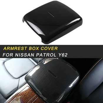 

Central Storage Box Armrest Pad Cover Trim Frame Sticker Interior Accessories for Nissan Patrol Y62 Auto Car Styling