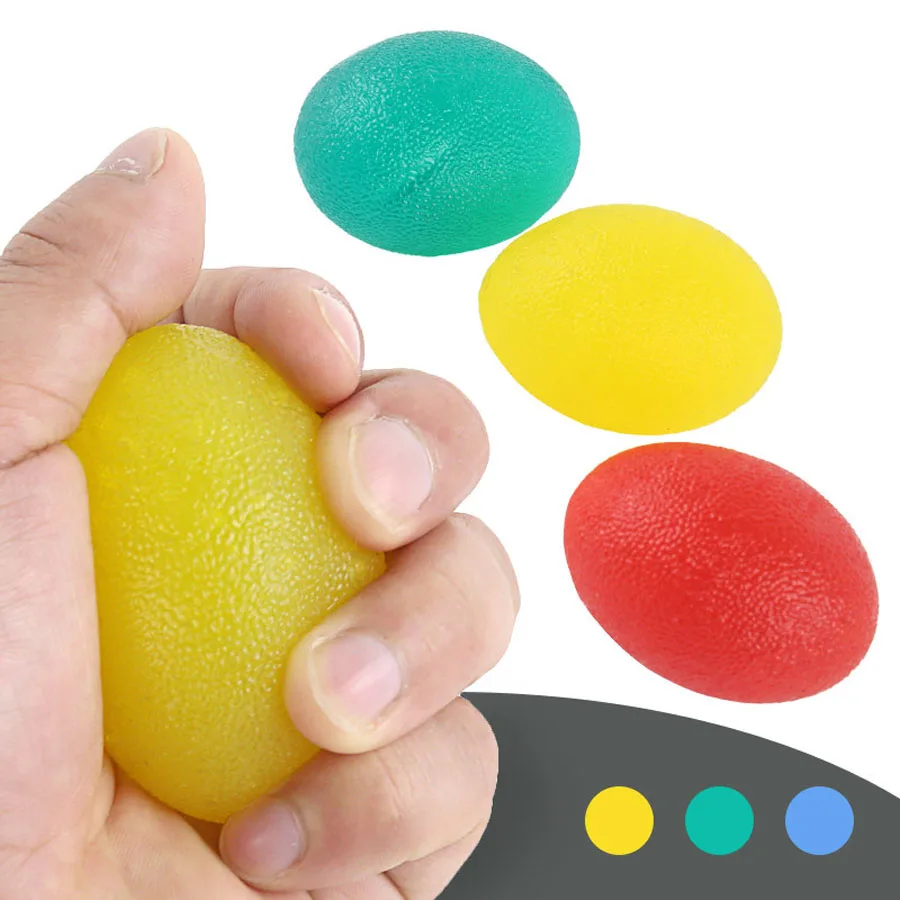 

Silicone Egg Fitness Hand Expander Gripper Strengthener Forearm Wrist Finger Exerciser Trainer Stress Relief Power Ball