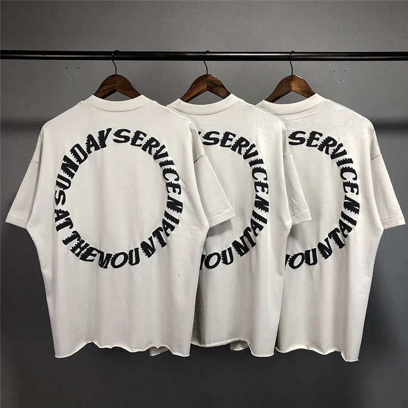 Kanye West Sunday Service T-shirt Trust God Tee Men Women 1:1 High Quality Tops CPFM Short Sleeve Holy Spirit | Мужская одежда