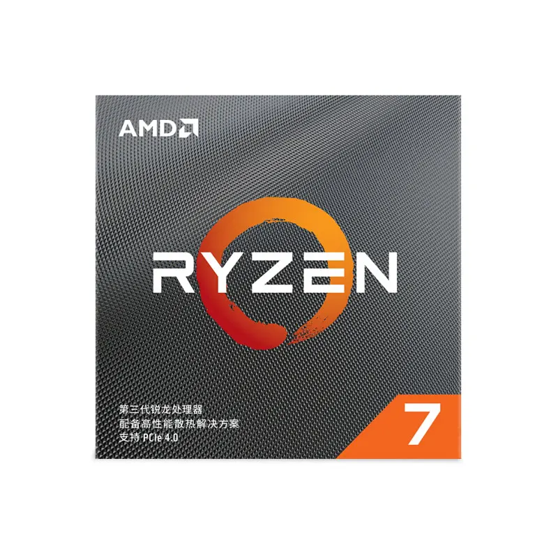 Процессор AMD Ryzen 7 3700X R7 3700X3,6 ГГц 8 ядер 16 потоков 65 Вт 3 поколения процессор Ryzen разъем AM4 Настольный запечатанный ящик с вентилятором кулера