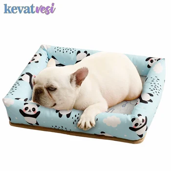 

Summer Cooling Dog Bed Ice Silk Mat Kennel Waterproof Dog House Soft Dog Sleeping Bed Small Medium Large Pet Dog Cat Supplies