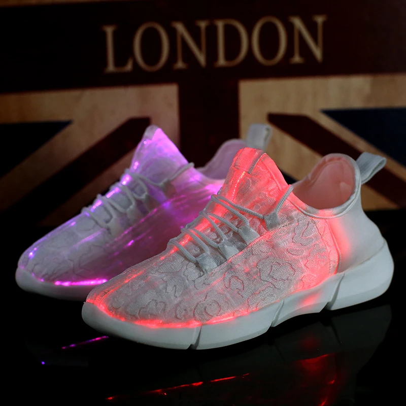 Women Luminous Sneakers Led Shoes Breathable Glowing Sneaker fiber optic shoes for Girls Tenis Led Shoes for Children zapatillas