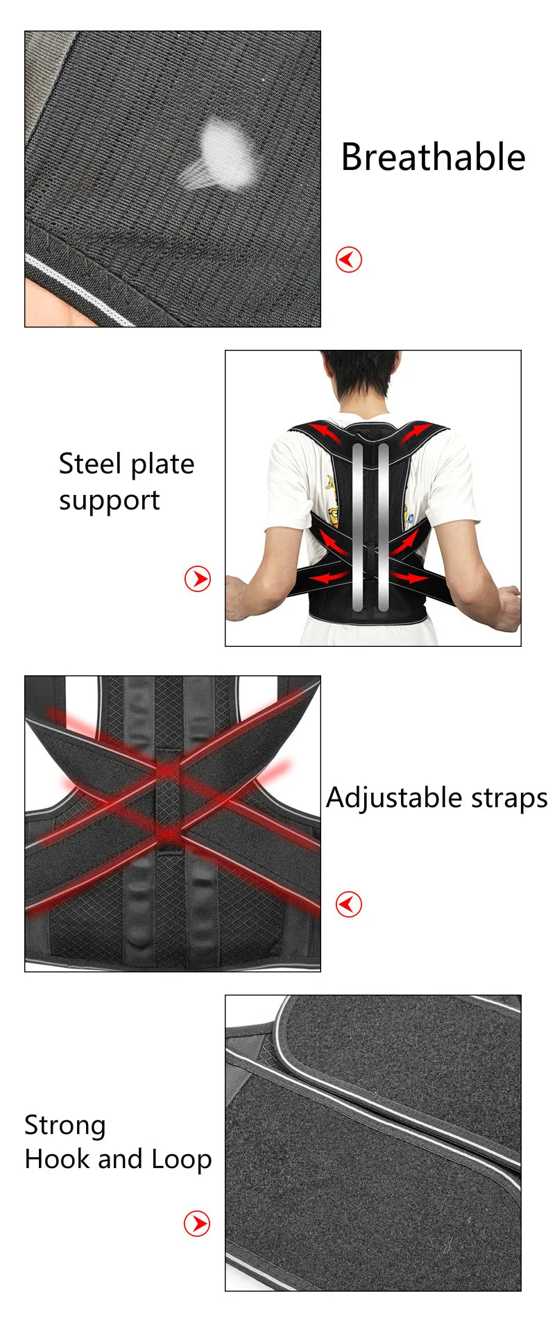 Unisex Posture Brace Posture Back Corset Clavicle Support Stop Slouching and Hunching Adjustable Back Support Posture Corrector
