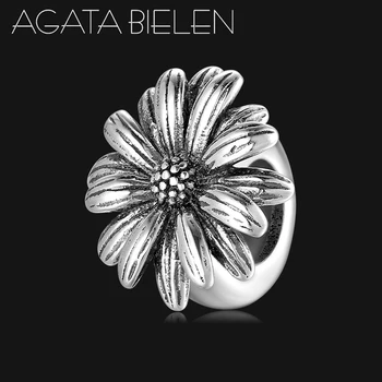 

Hot sale Blooming Flower Buds 925 Sterling Silver Charm Beads fit charms europeu women Jewelry Accessories