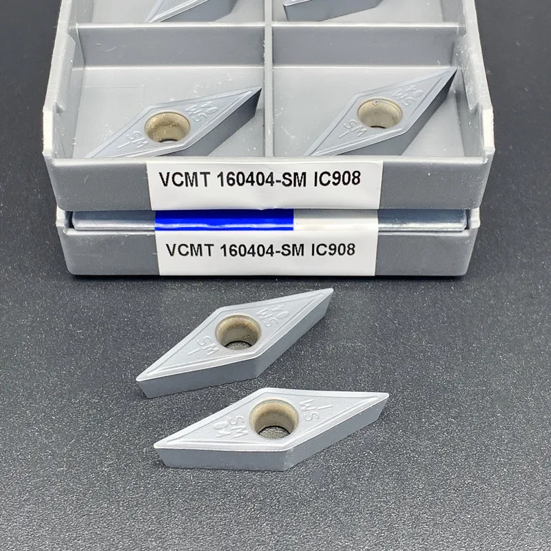 

VCMT160404 VCMT160408 Carbide Inserts VCMT 160404 160408 SM IC907 IC908 Lathe Turning CNC Machine Cutting Tools Tungsten Carb