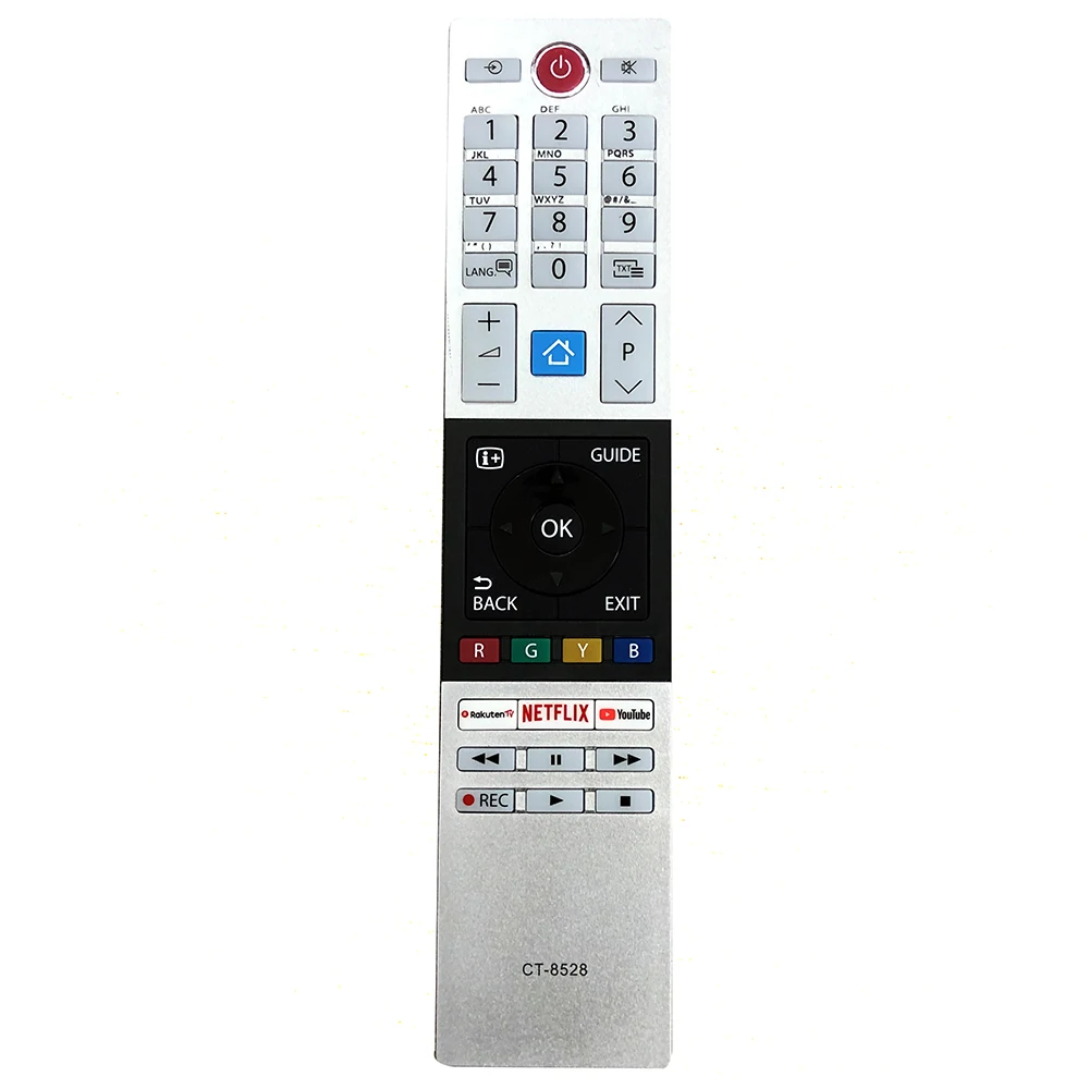 

NEW Replacement for Toshiba CT-8528 TV Remote control For 65u58 with Rakuten TV Netflix YouTuBe Buttons Fernbedinenung