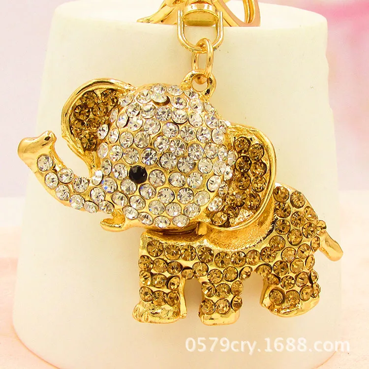 

Exquisite New Style Korean-style Creative Car Elephant Keychain Manufacturers Direct Selling Mixed Batch Large Amount