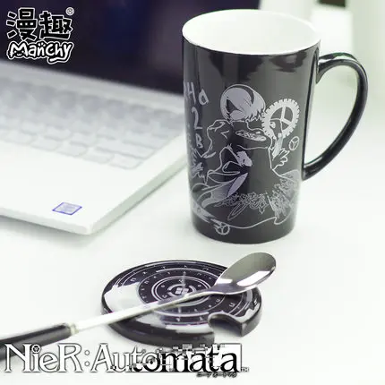 NieR Automata jorha № 2 Тип B 2B Banpresto ПВХ фигурка Коллекция Модель игрушка кукла подарки для малыша периферическая анимация чашка - Цвет: Черный