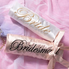 Female Sexy Nightgown Robe Kimono Gown Mini Satin Embroidery Bride Bridesmaid Wedding Gown Gift Casual Sleepwear Homewear Female Sexy Nightgown Robe Kimono Gown Mini Satin Embroidery Bride Bridesmaid Wedding Gown Gift Casual Sleepwear Homewear