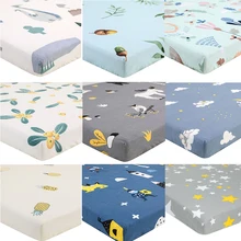 Хлопок, простыня для кроватки, мягкий дышащий матрас для детской кровати, покрывало с мультяшным рисунком для новорожденных, постельные принадлежности для кроватки, размер 130*70 см
