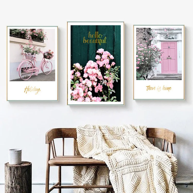 

Natural detox yi Frame Northern European-Style Modern Minimalist Pink GIRL'S Heart Secret Garden Marriage House Flower Entrance