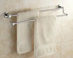 Vidric латунь полированный хром Настенный двойной ванная комната вешалка для полотенец Ванная комната вешалка для полотенец аксессуары для
