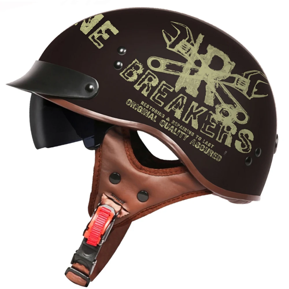 

AIS Retro Motorcycle Helmet Vintage Casco Moto Open Face Scooter Biker Motorbike Racing Riding Helmet Moto Racing Riding Helmet