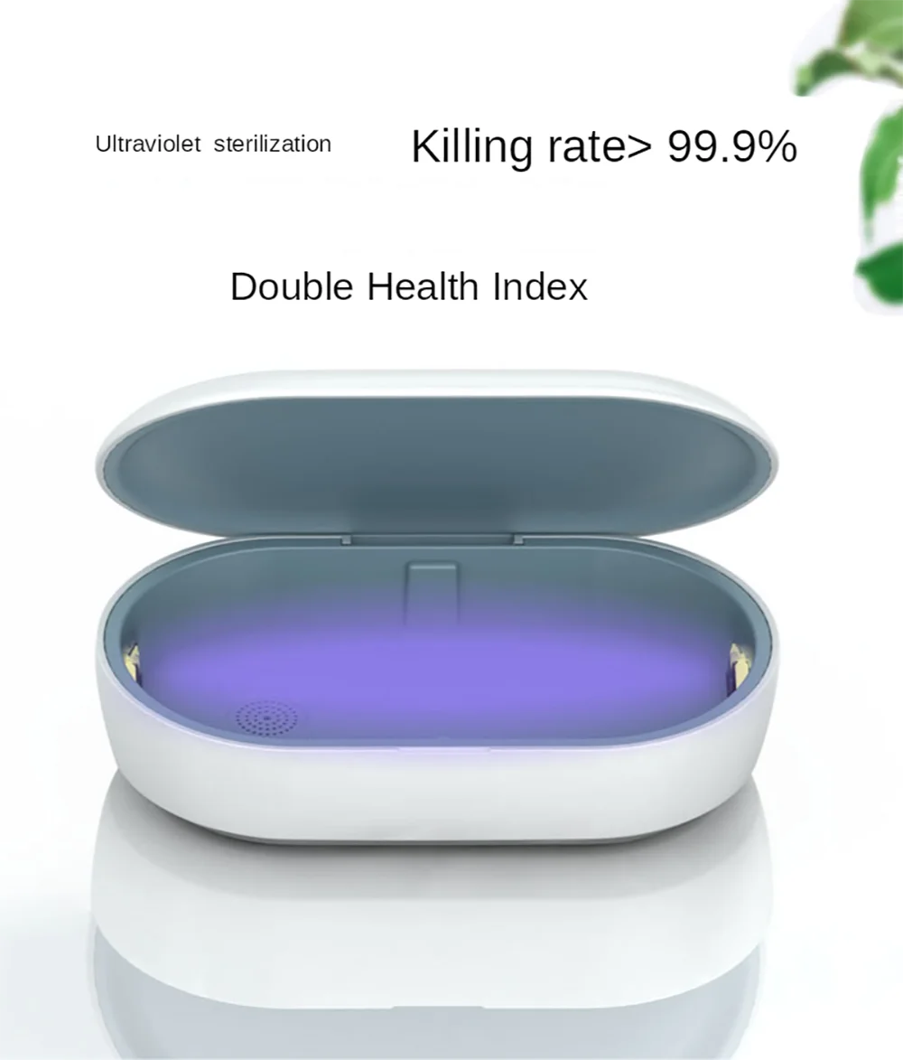 Carregador sem Fio Caixa de Desinfecção Patenteado Smartphone Desinfetante Relógio Jóias Portátil Uvc Luz Ozônio Esterilizador uv 4 Carregadores sem Fio