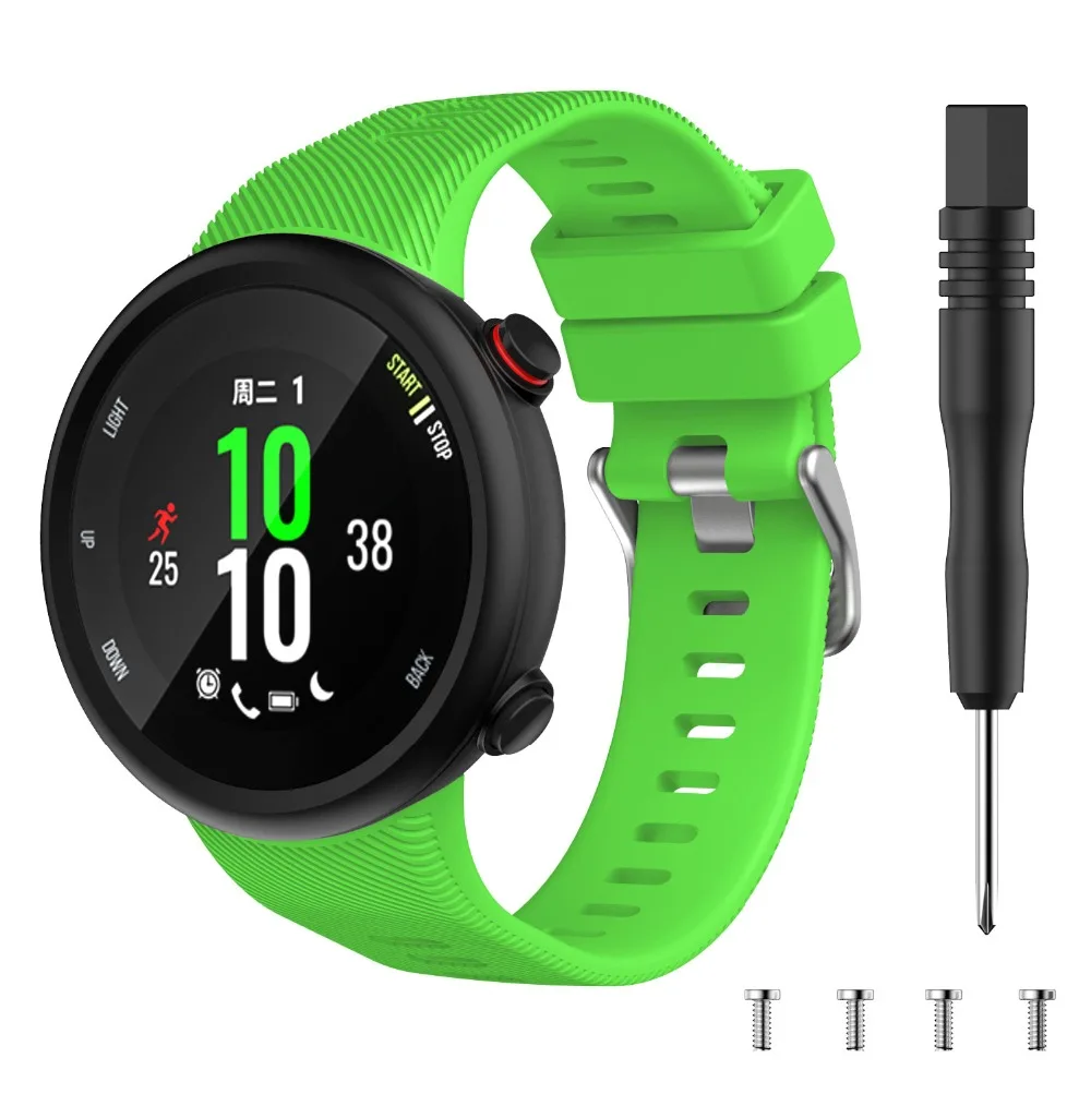 Силиконовый ремешок для Garmin Forerunner 45 45 s, умный ремешок для часов, спортивный сменный Браслет, цветной браслет Correa с инструментом