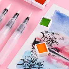 1 шт синяя водяная кисть, чернильная ручка для акварельных кистей, набор ручек для каллиграфии, рисования, иллюстрации, ручка, канцелярские принадлежности, подарок, многоразовая