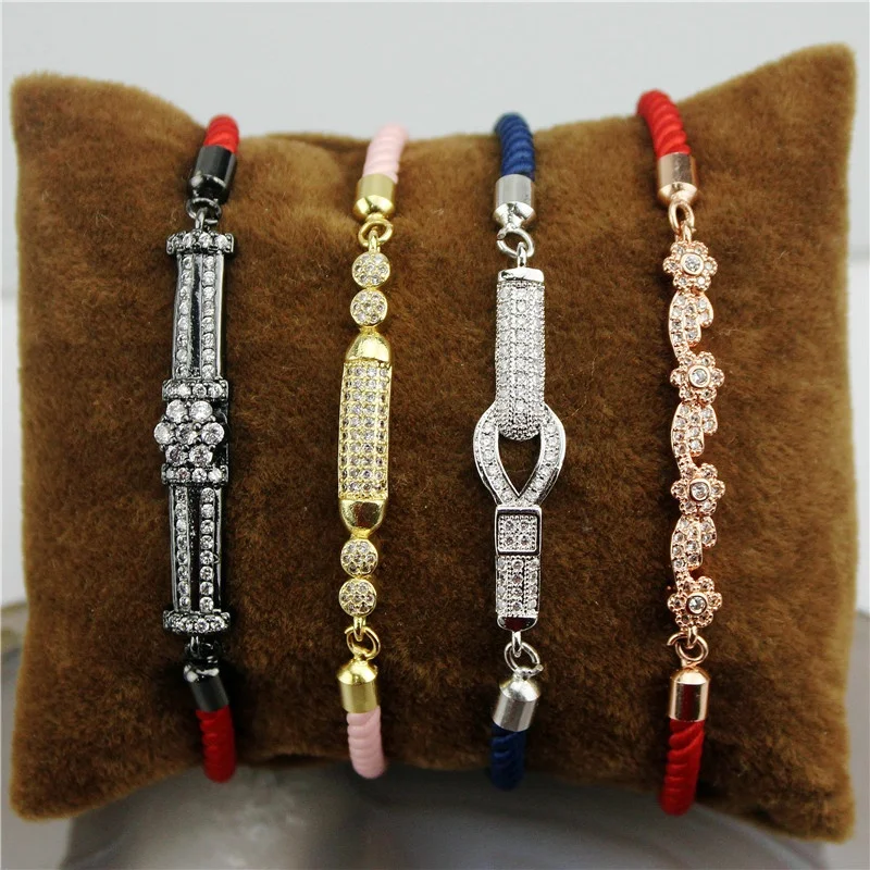 10 шт./лот, дизайн, разноцветный коннектор, cz браслет, покрытый кубическим цирконием, популярный браслет, дешево, опт
