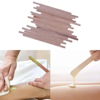 

20pcs Wax Wooden Hair Removal Sticks Disposable Bamboo Sticks Tongue Depressor Facial Mask Sticks For Beauty Tools