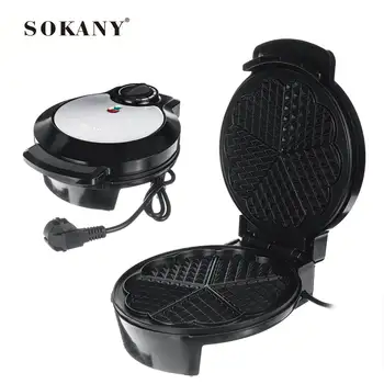 

SOKANY 1200W Electric Double-side Waffles Maker Non-stick Sandwich Cake Machine Household Electric Cake Pancake Pan EU Plug