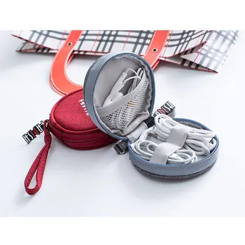 

ELegant MINI Earphone data Cable Storage Pouch Shockproof Travel USB-stick Protector Cover Three Shape Available