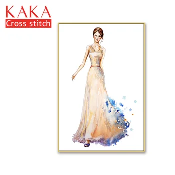 

Cross stitch kits,Embroidery needlework sets with printed pattern,11CT-canvas for Home Decor Painting,Portrait Main NCKP047