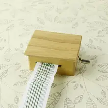 7 × 6,3 × 5 см музыкальная шкатулка ручной работы деревянная коробка с дырокол и бумажные ленты дизайн подарок на день рождения 40N25