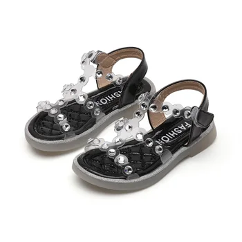 

kids girls shoes fashion baby girls Sandals with Rivets soft leather beach Sandals Comfortable baby Casual Sandal SZ240