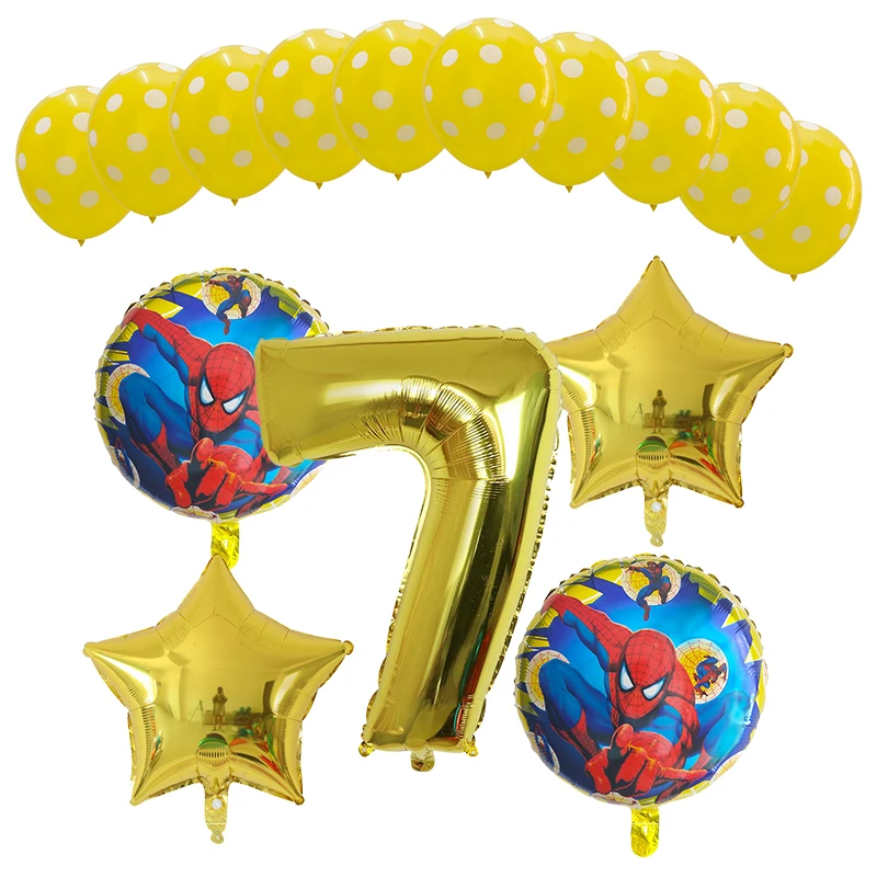 15 шт./лот Человек-паук гелиевые фольгированные шары Polk Dot латексные воздушные шары супергерой тематическая вечеринка на день рождения украшения для мальчиков детские игрушки подарок - Цвет: Зеленый