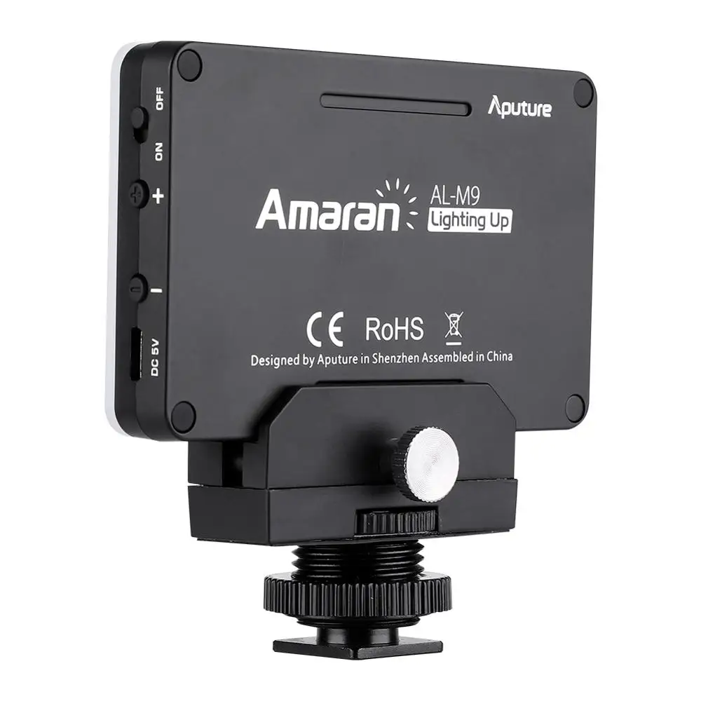 Aputure Amaran AL-M9 карманный светодиодный светильник для видеокамеры заполняющий светильник 5500K TLCI/CRI 95+ для штатива камеры Canon sony
