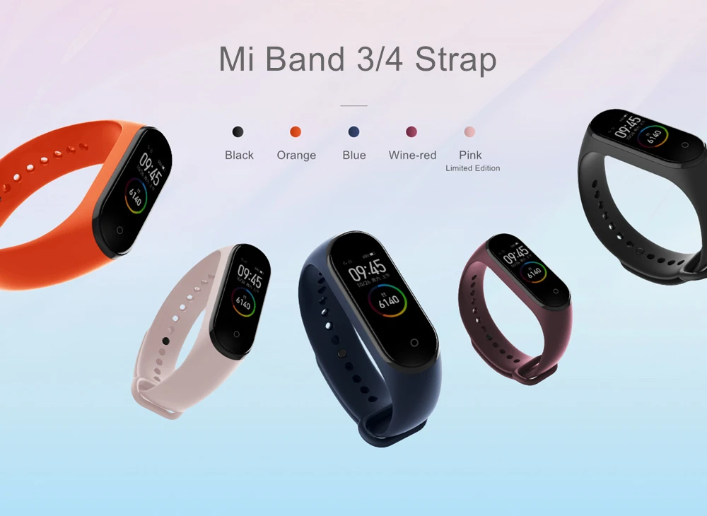 Xiaomi mi ремешок 3 4 розовый Ограниченная серия винно-красный для mi Band 3/4/NFC умный Браслет