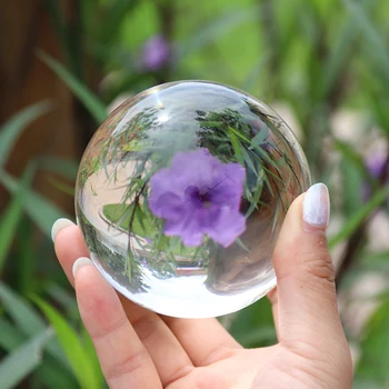 

80mm Photography Crystal Lens Ball Asian Quartz Clear Magic Glass Ball w/ Portable Bag for Photo Shooting